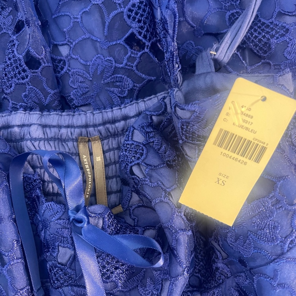XS NWT Anthro Sweetheart Lace Dress - Picture 6 of 6